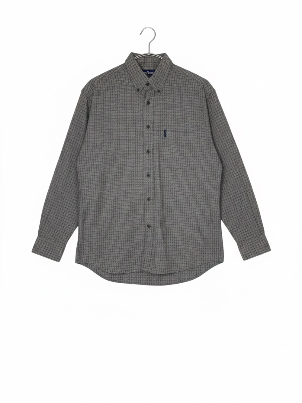 Ermenegildo Zegna Gray Button-Down Shirt Large